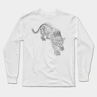 Wild cougar cat in pattern ecopop Long Sleeve T-Shirt